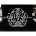 Corona grande de la tiara del rhinestone